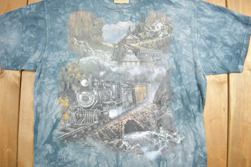 Vintage 1998 Railroad Scene Graphic T-Shirt