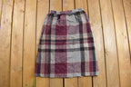 Vintage 1970s Abvien Tartan Plaid Skirt Size 29 x 27