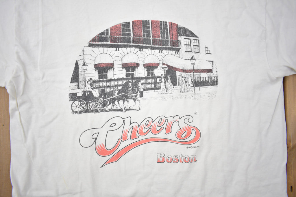 Vintage 1990s Cheers Boston Graphic T-Shirt