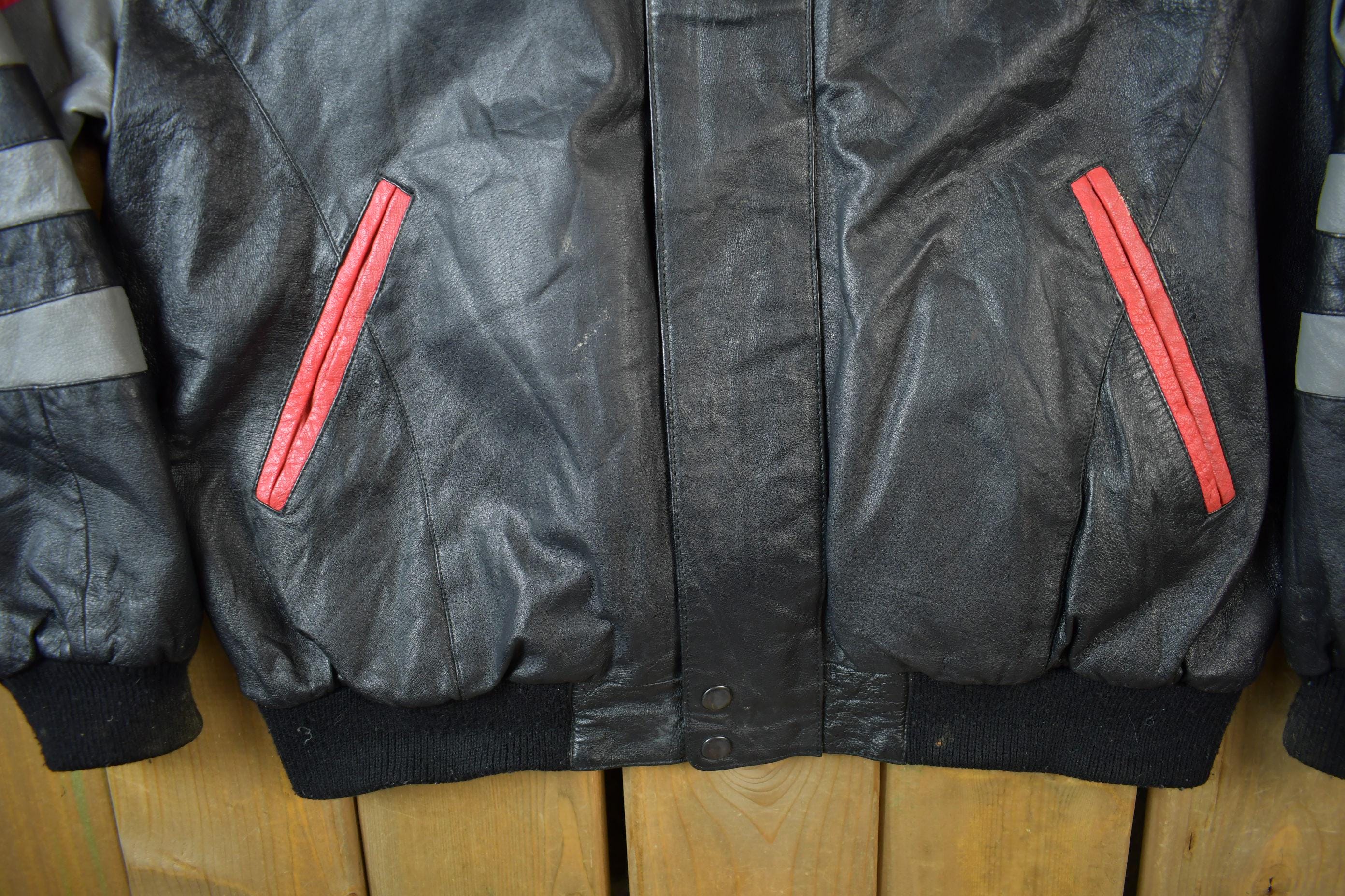 Vintage 1990s University of Las Vegas Rebels Collegiate NCAA Leather Jacket