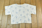 Vintage 1990s Floral Lace Collar Single Stitch T-Shirt