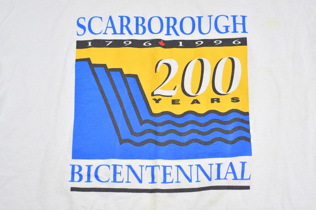 Vintage 1996 Scarborough Bicentennial Graphic T-Shirt