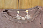 Women Vintage Vigoss Y2K T-Shirt / Vigoss Grunge Skull Print / Contrast Stitch / Internet Famous Clothing / Over Dyed / Y2K Bedazzled