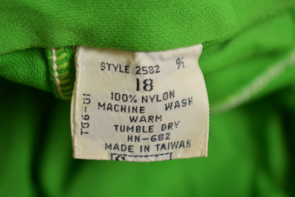 Vintage 1970s Neon Green Flared Trousers Size 32 x 29