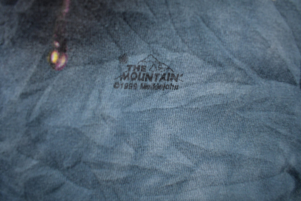 Vintage 1999 Angry Wolf Graphic Tie Dye The Mountains T-Shirt