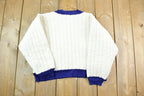 Vintage 1960s R Ribit Pleated Thermal Crewneck Sweater  60s Crewneck  Made In USA  Preppy 70s Sweater