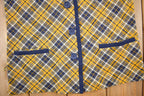 Vintage 1960s Butter Knit Women's Blouse Vest Shirt  Button Up  True Vintage  Plaid Vest  Wool Blend