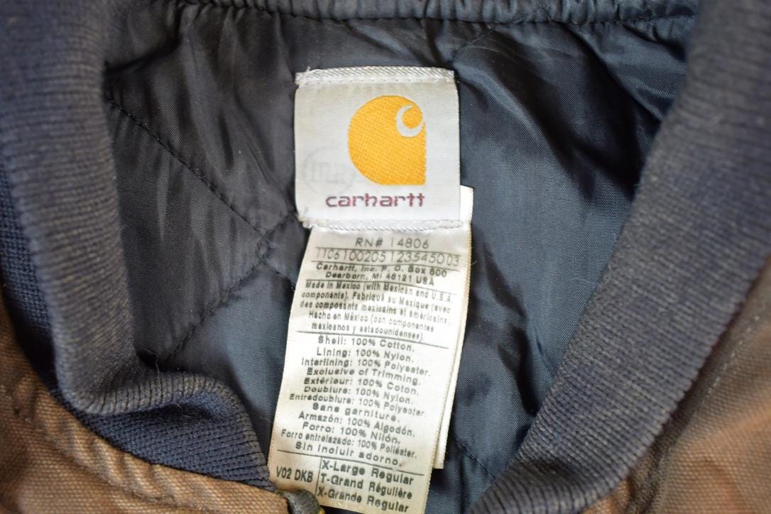Vintage 1990s Carhartt Perfectly Distressed Collared Work Vest Made In USA