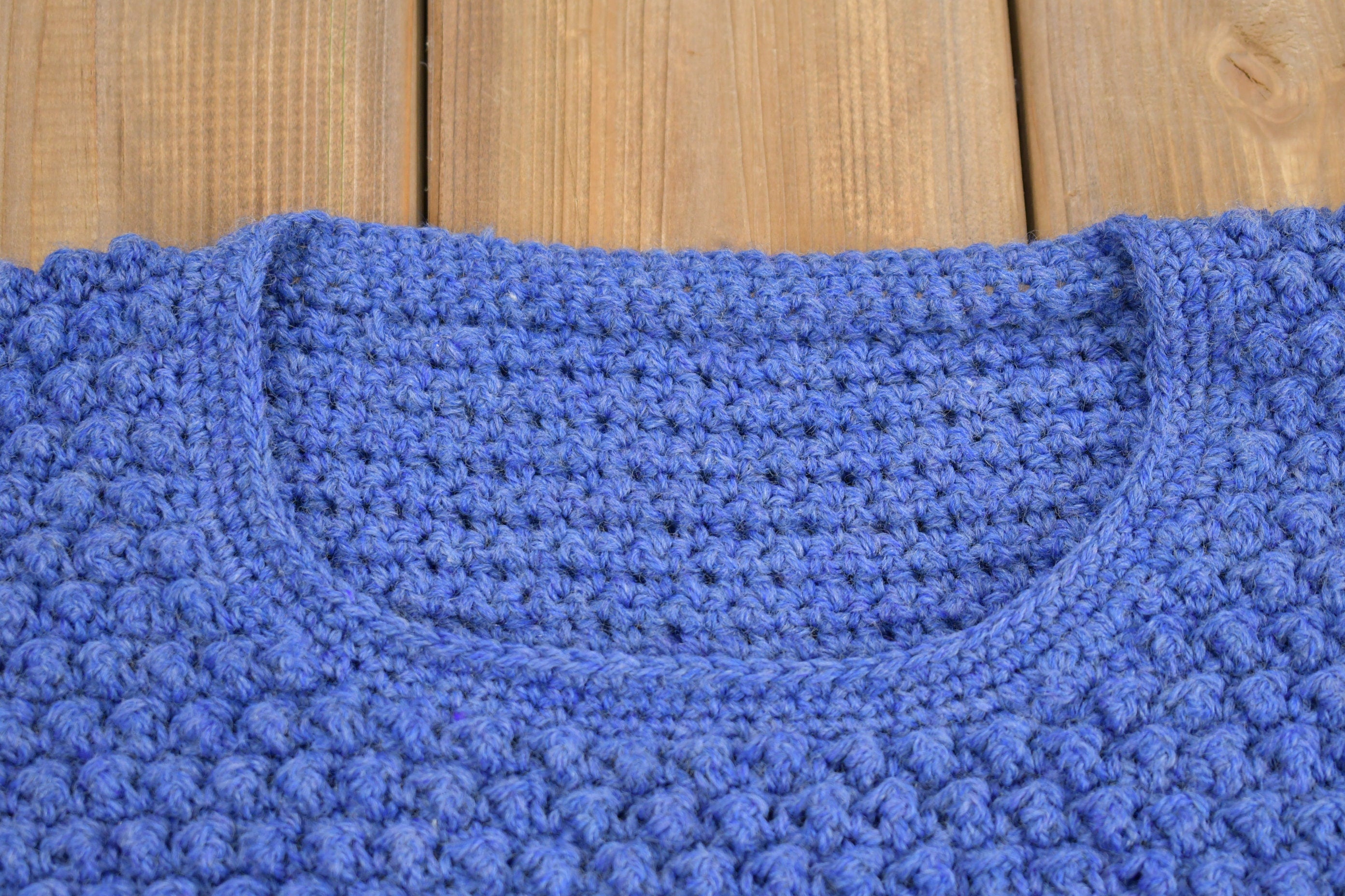 Vintage 1990s Blue Knit Crewneck Sweater
