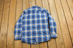 Vintage 1990s LL Bean Plaid Flannel Button Up Shirt