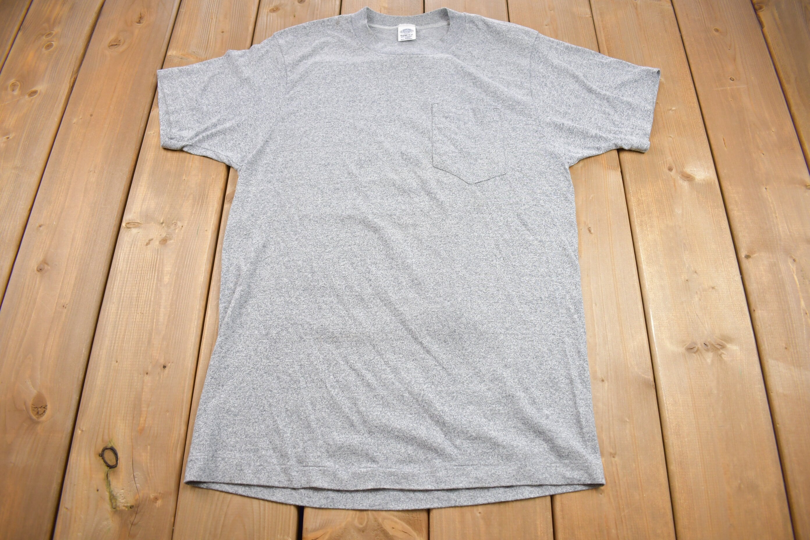 Vintage 1990s Simple Heather Grey Blank T Shirt