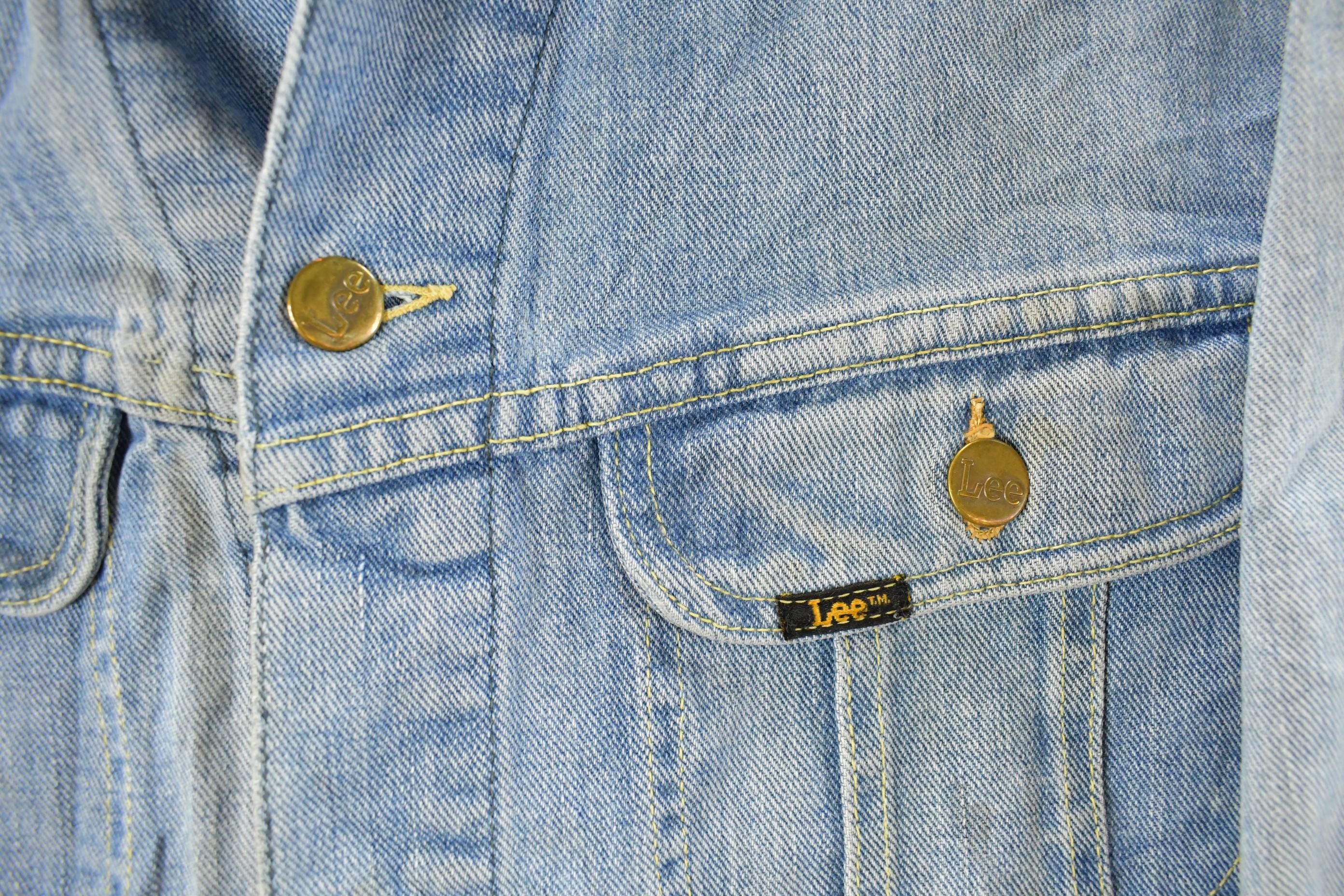 Vintage 1970s Lee Denim Jean Trucker Jacket Men's Small