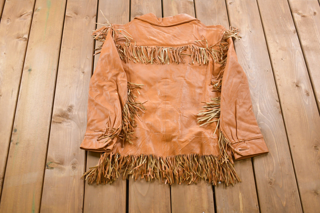 Vintage 1960s Deerskin Leather Pullover Fringe Jacket