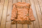 Vintage 1960s Deerskin Leather Pullover Fringe Jacket