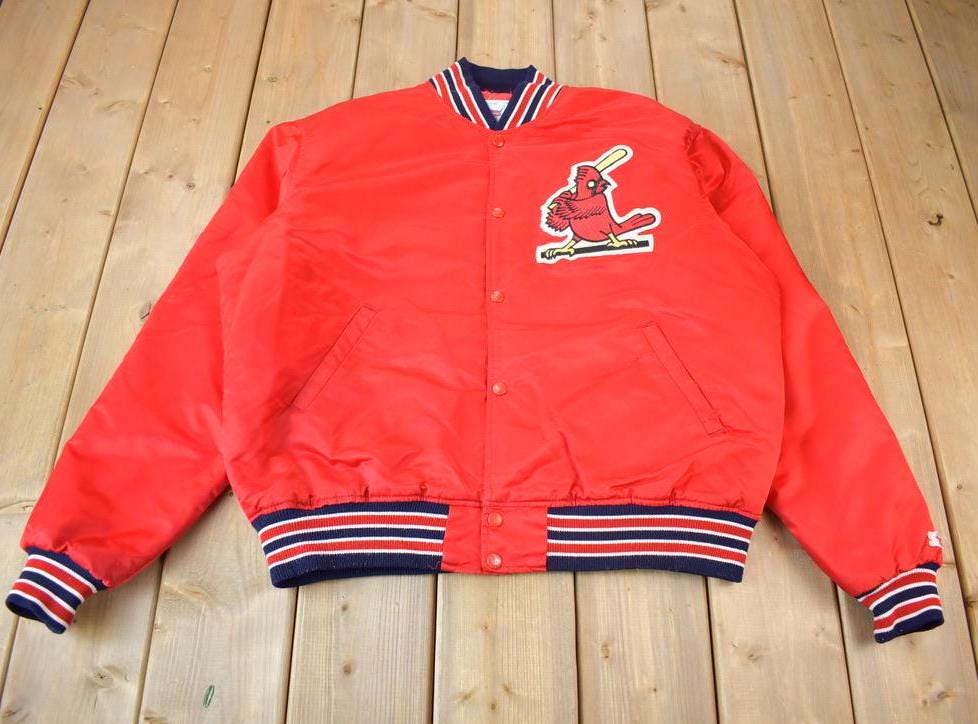 Vintage 1980s St. Louis Cardinals MLB Satin Starter Bomber Jacket