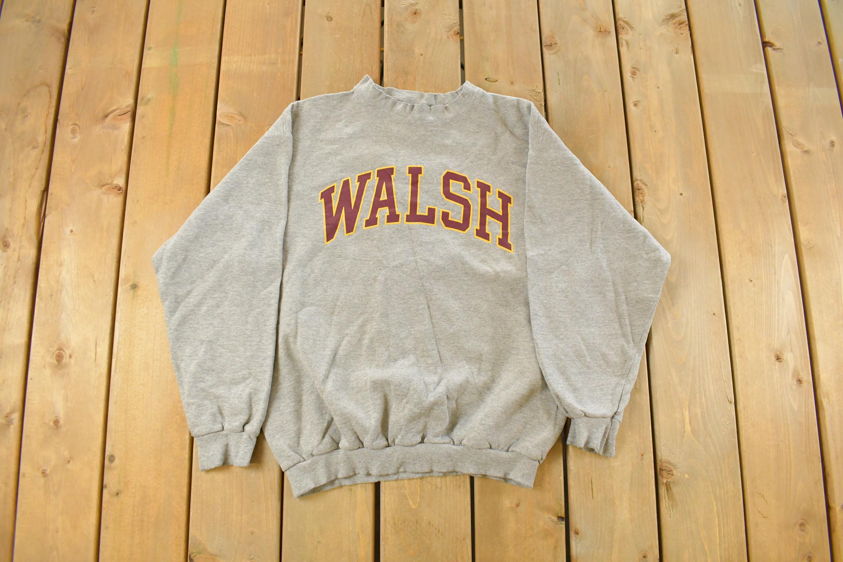 Vintage 1990s Walsh University Collegiate Crewneck Sweatshirt Men's Medium
