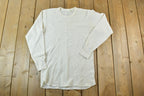Vintage 1990s Premier Waffle Knit Long John Crewneck Sweater