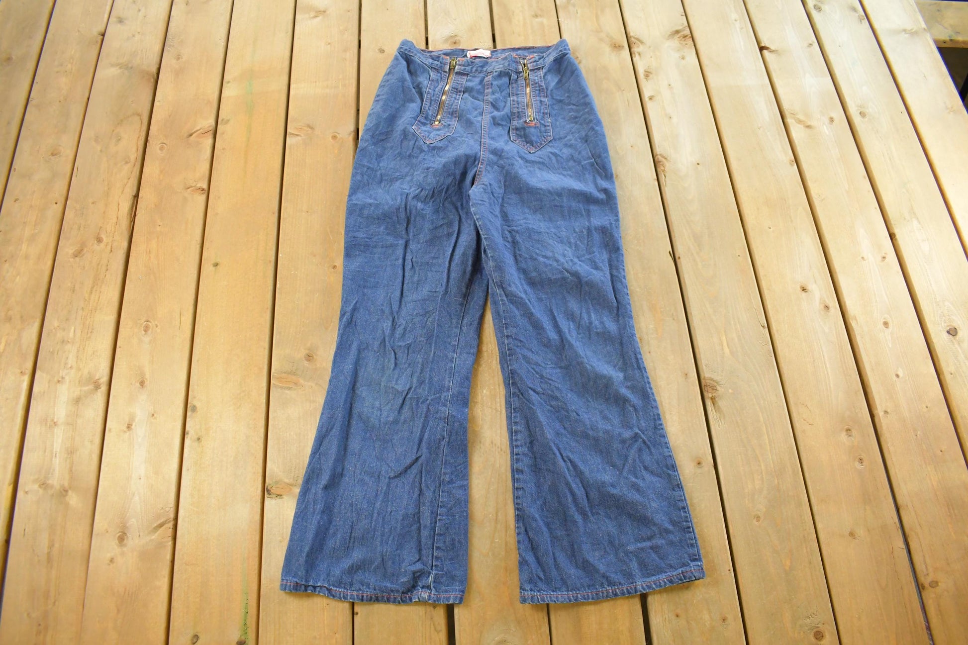 Vintage 1970s Young Stuff Bell Bottom Flare Denim Jeans Men's 30 x 29