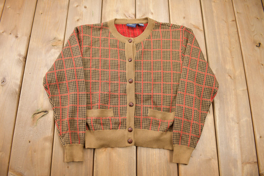 Vintage 1990s Lizsport Knitted Button Up Sweater