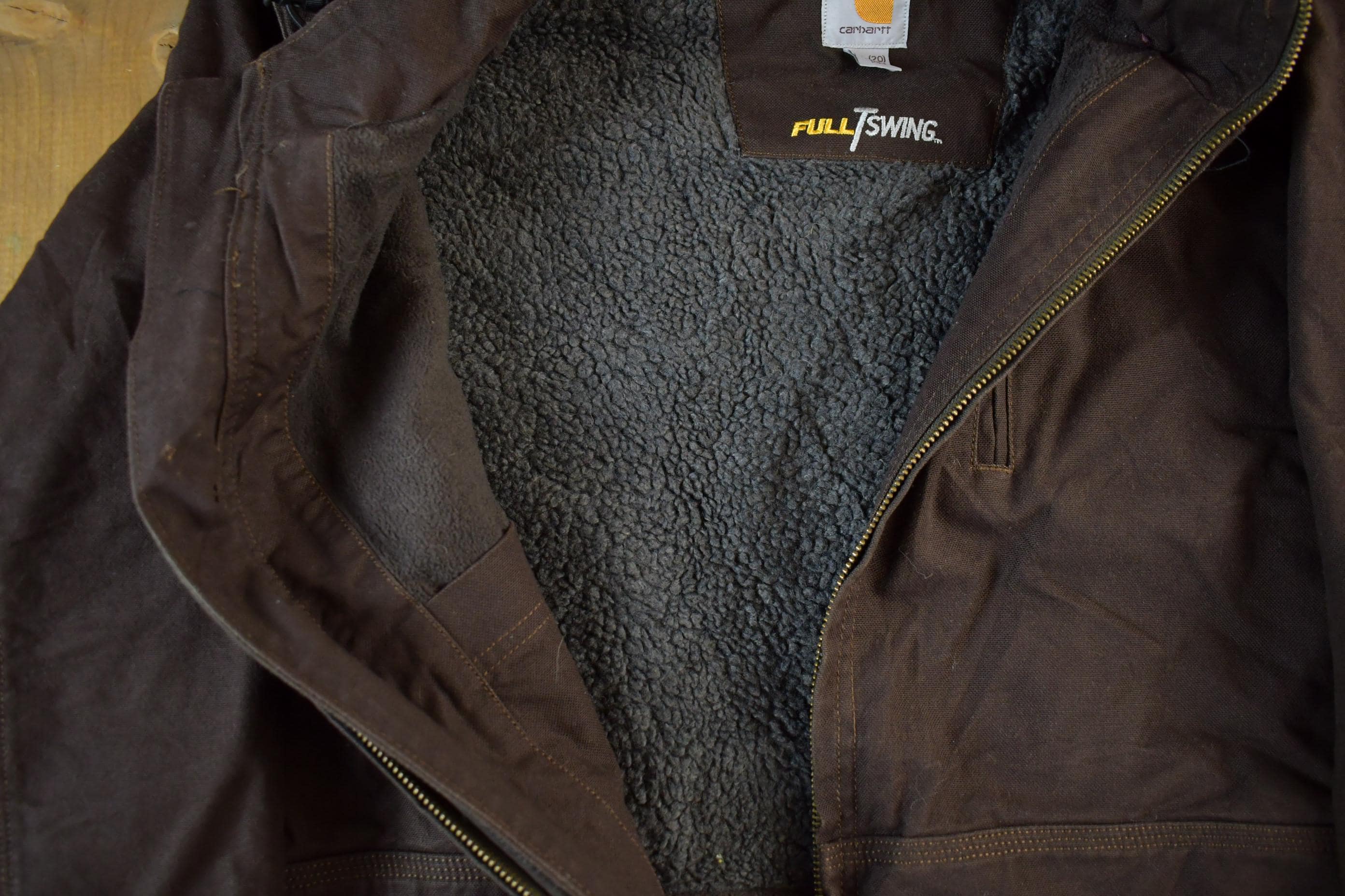 Vintage 2000s Carhartt Hooded Sherpa Lined Jacket Women's 2XL