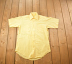 Vintage 1990s Blank Yellow Button Up Shirt