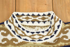 Vintage 1990s Knitted Gold Link Pattern Crewneck Sweater