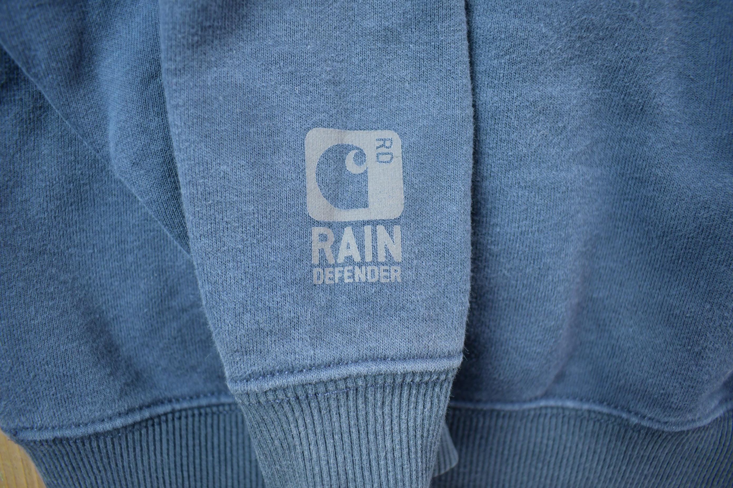 Vintage Distressed Carhartt Full Zip Fleece Lined Hoodie Sweatshirt