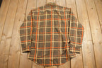 Vintage 1990s Plaid Check Button Up Shirt