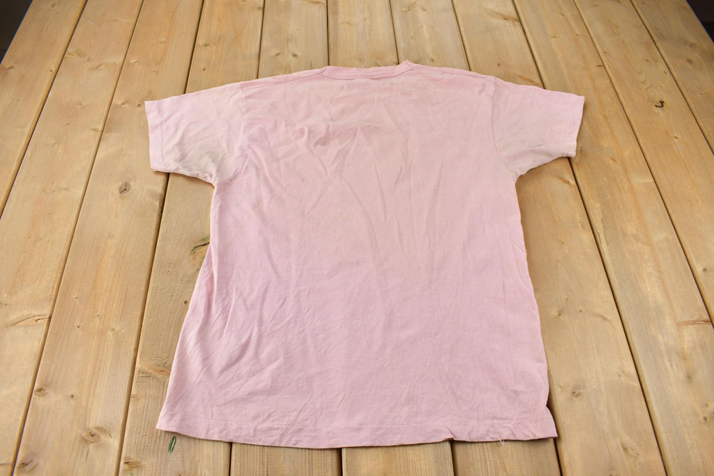 Vintage 1990s BJORK Single Stitch Pink Graphic Band Tee Made in Ireland