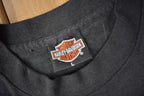 Vintage 1990s Harley Davidson Motorcycles Haleigh NC Single Stitch Graphic T-Shirt Made In USA