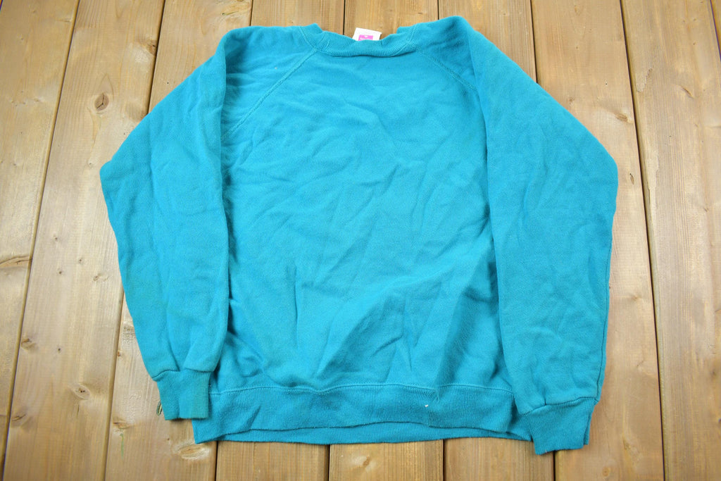 Vintage 1990s Blank Light Blue Crewneck Sweatshirt