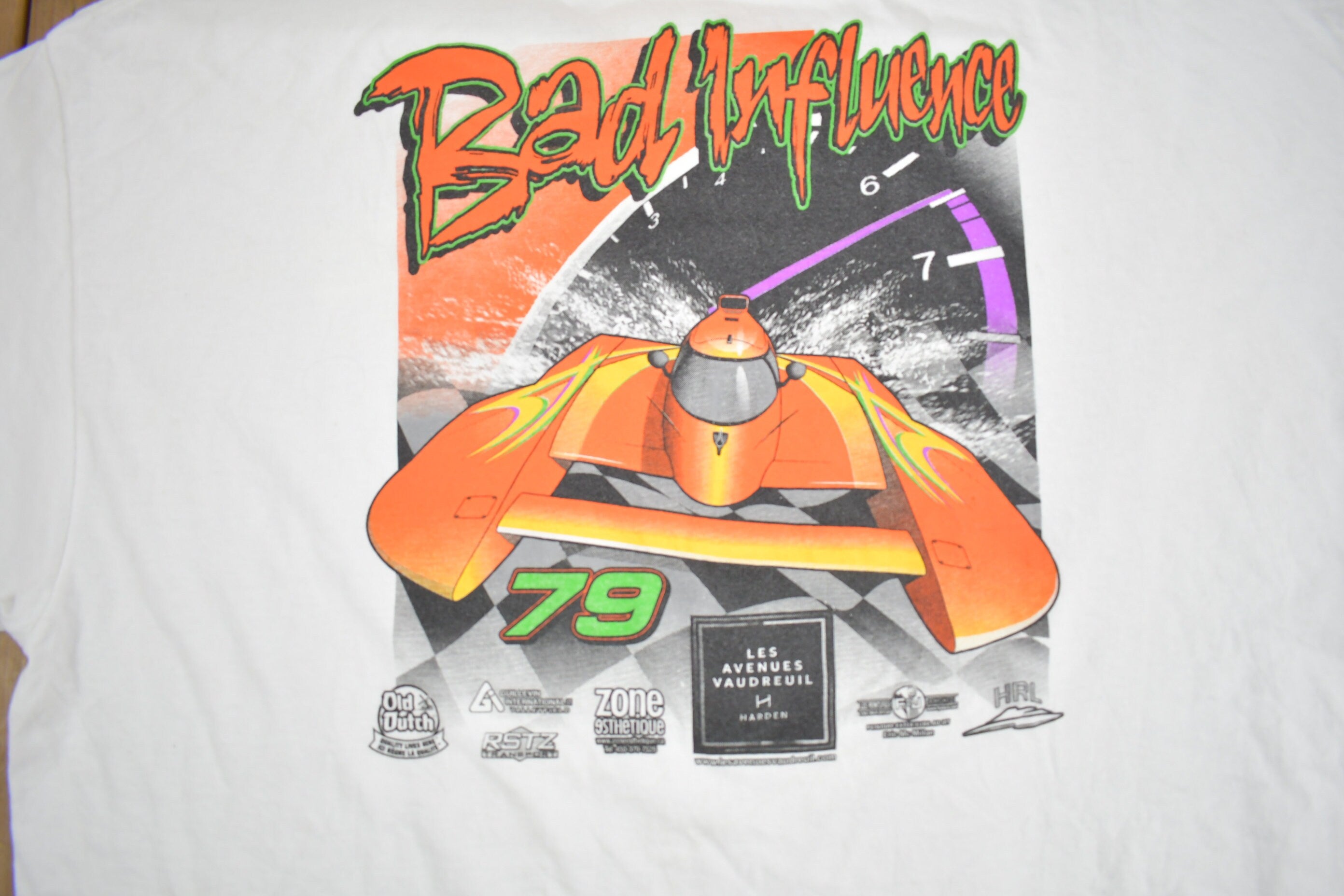 Vintage 1990s Bad Influence Racing T-Shirt