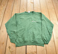 Vintage 1990s Champion Small Logo Embroidered Distressed Crewneck Sweatshirt