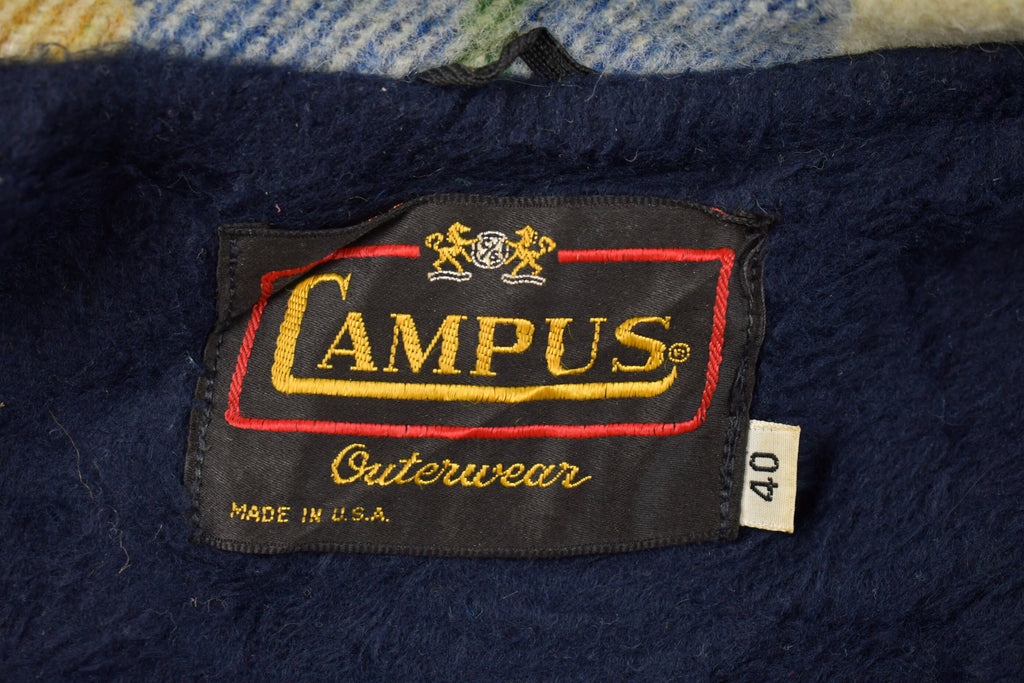 Vintage 1970s Campus Plaid Button Up Shirt