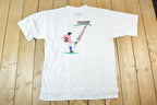 Vintage 1996 Softwear Deadstock Euro Croatia Souvenir Soccer T-Shirt Mens XL