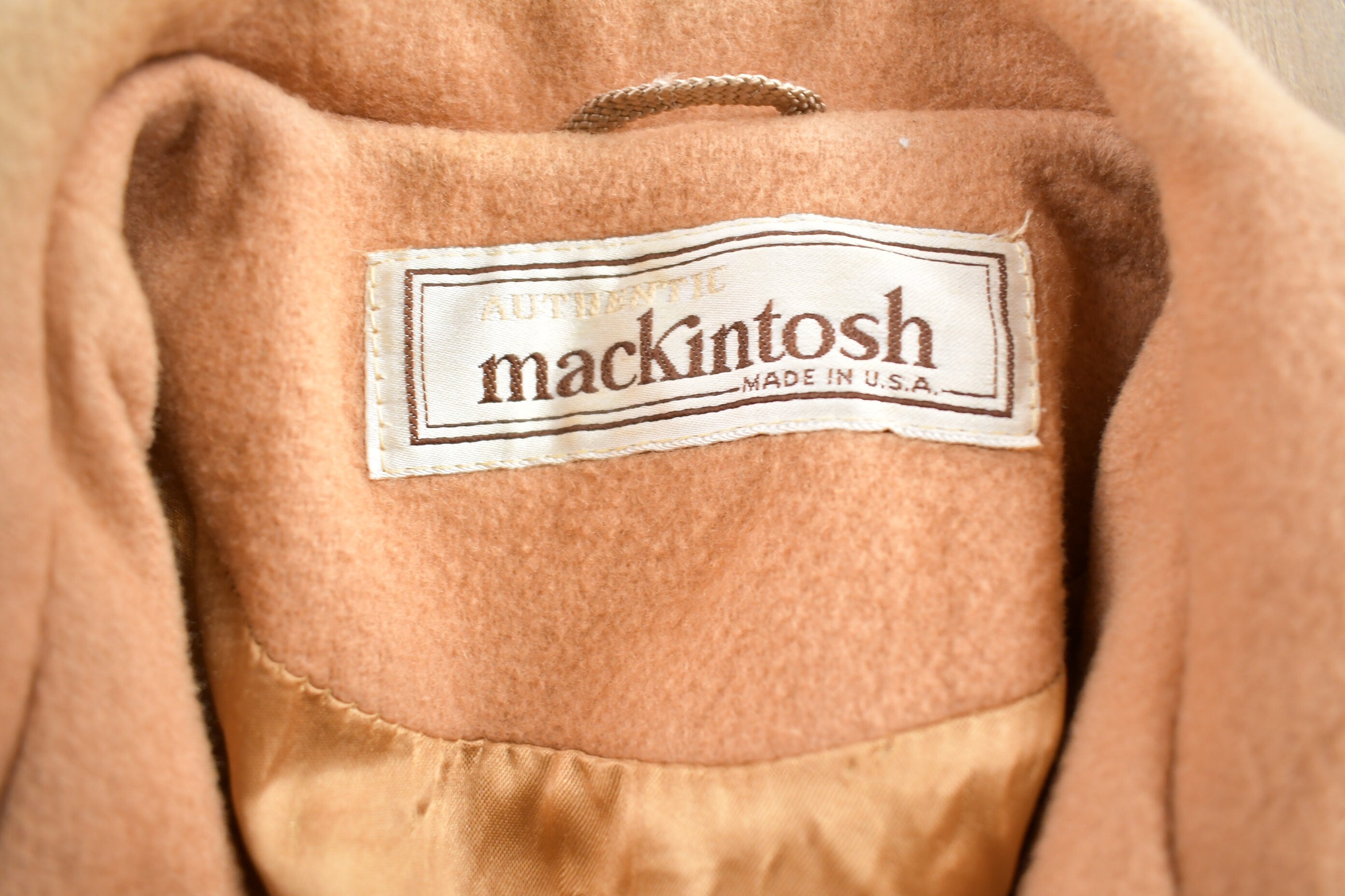 Vintage 1970s Mackintosh 100% Wool Button Up Jacket Made In USA