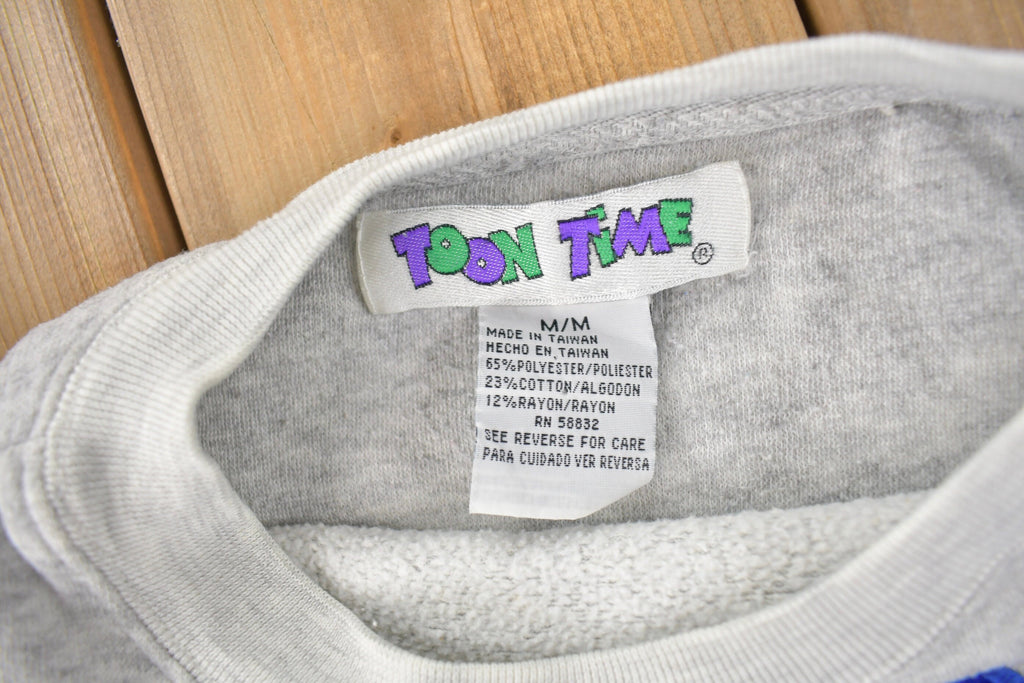 Vintage 1990s Embroidered Toon Time Bullwinkle J Moose Crewneck Sweatshirt