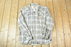 Vintage Y2K Carhartt FR Western Style Plaid Cat 2 Button Up Shirt Men's Large