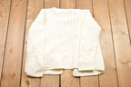 Vintage 1990s Hand Knit Cardigan Sweater