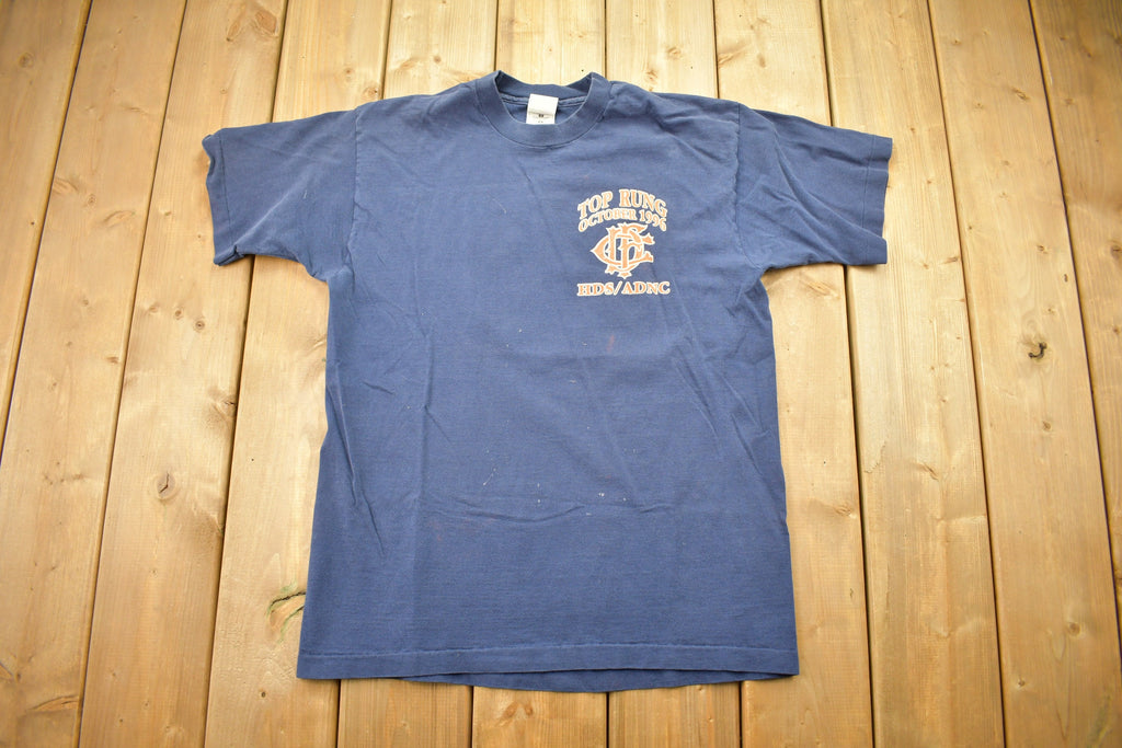 Vintage 1996 Top Rung HDS ADNC Firefighter Graphic T Shirt