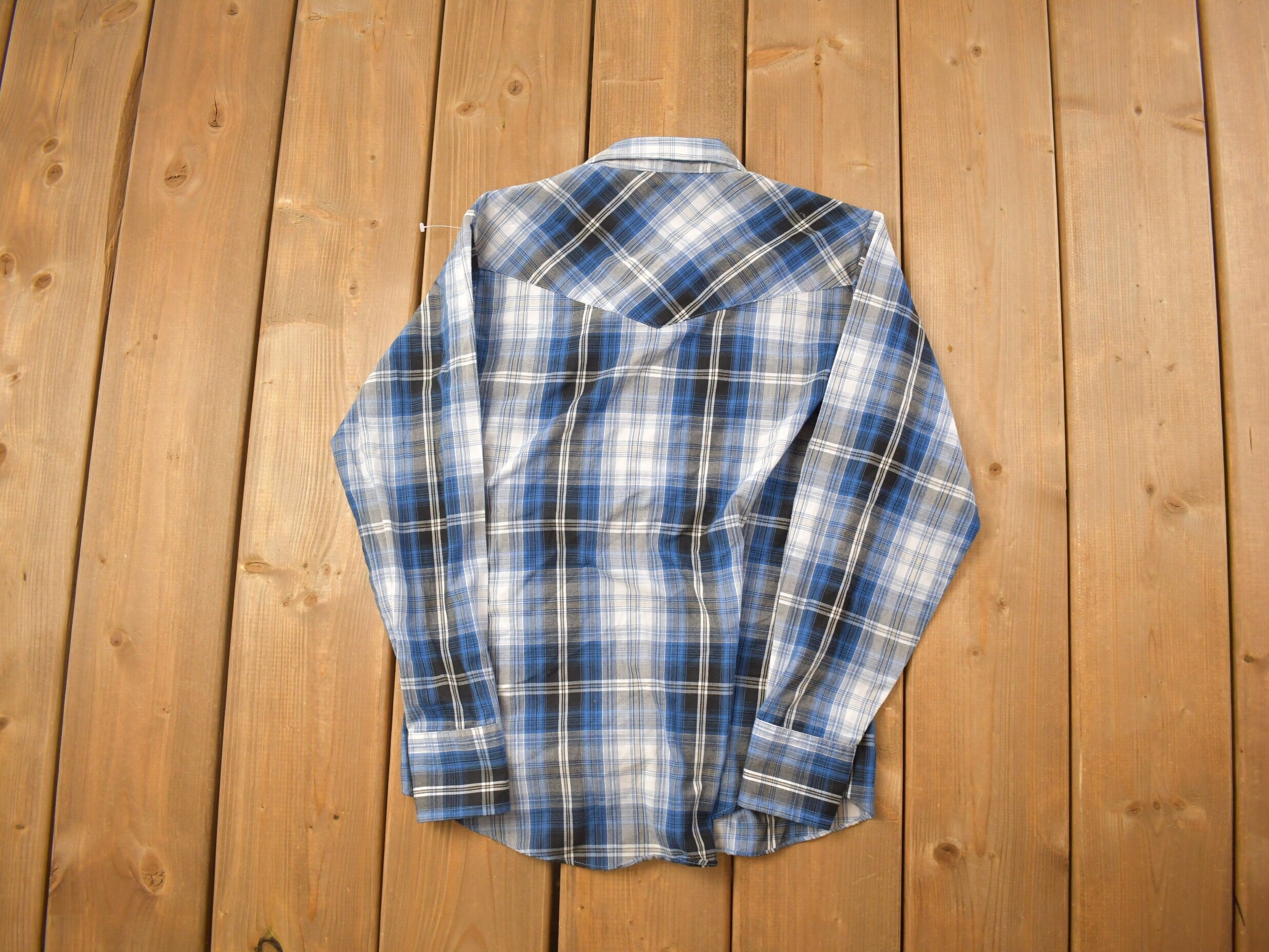Vintage 1990s Ely Cattleman Kids Plaid Flannel Button Up Shirt