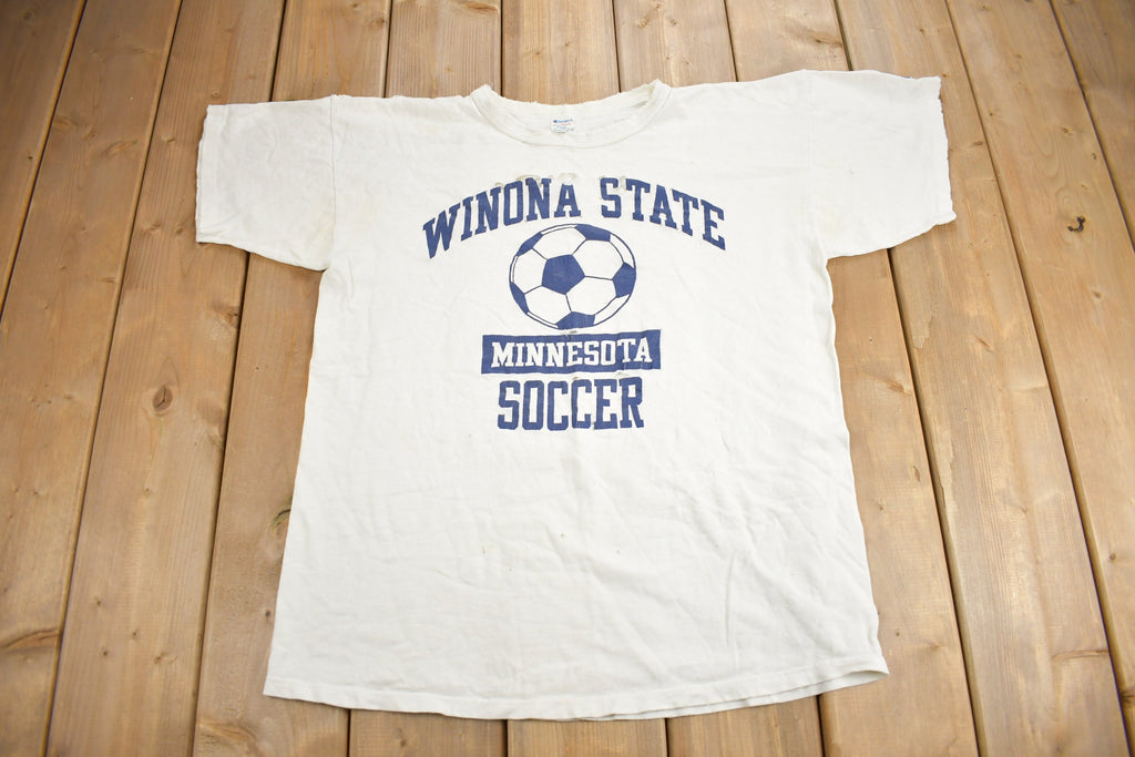 Vintage 1980s Winona State Soccer Collegiate Champion T-Shirt