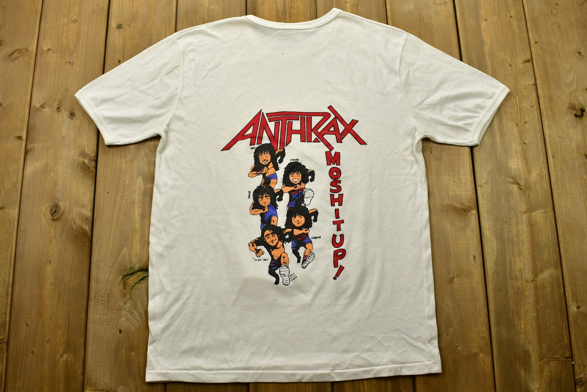 Vintage 1987 Anthrax Mosh It Up Tour Band Ringer T-shirt