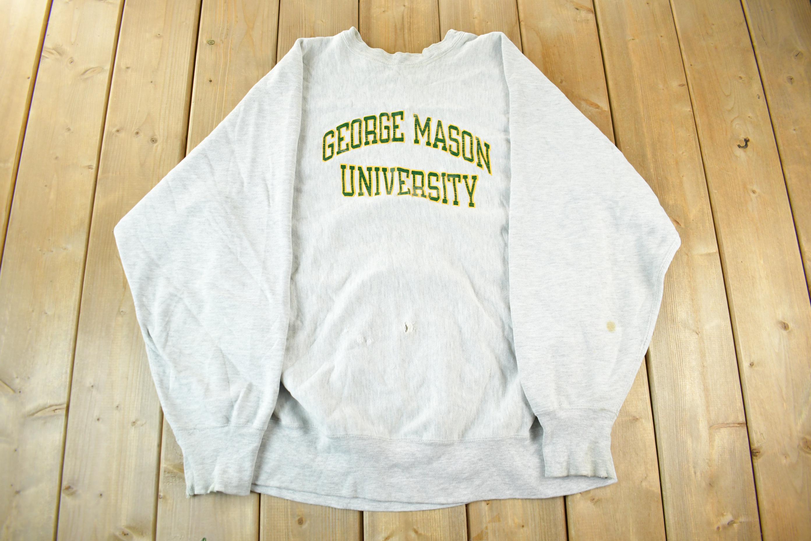 Vintage 1980s George Mason University Champion Reverse Weave Crewneck Sweatshirt Mens 2XL