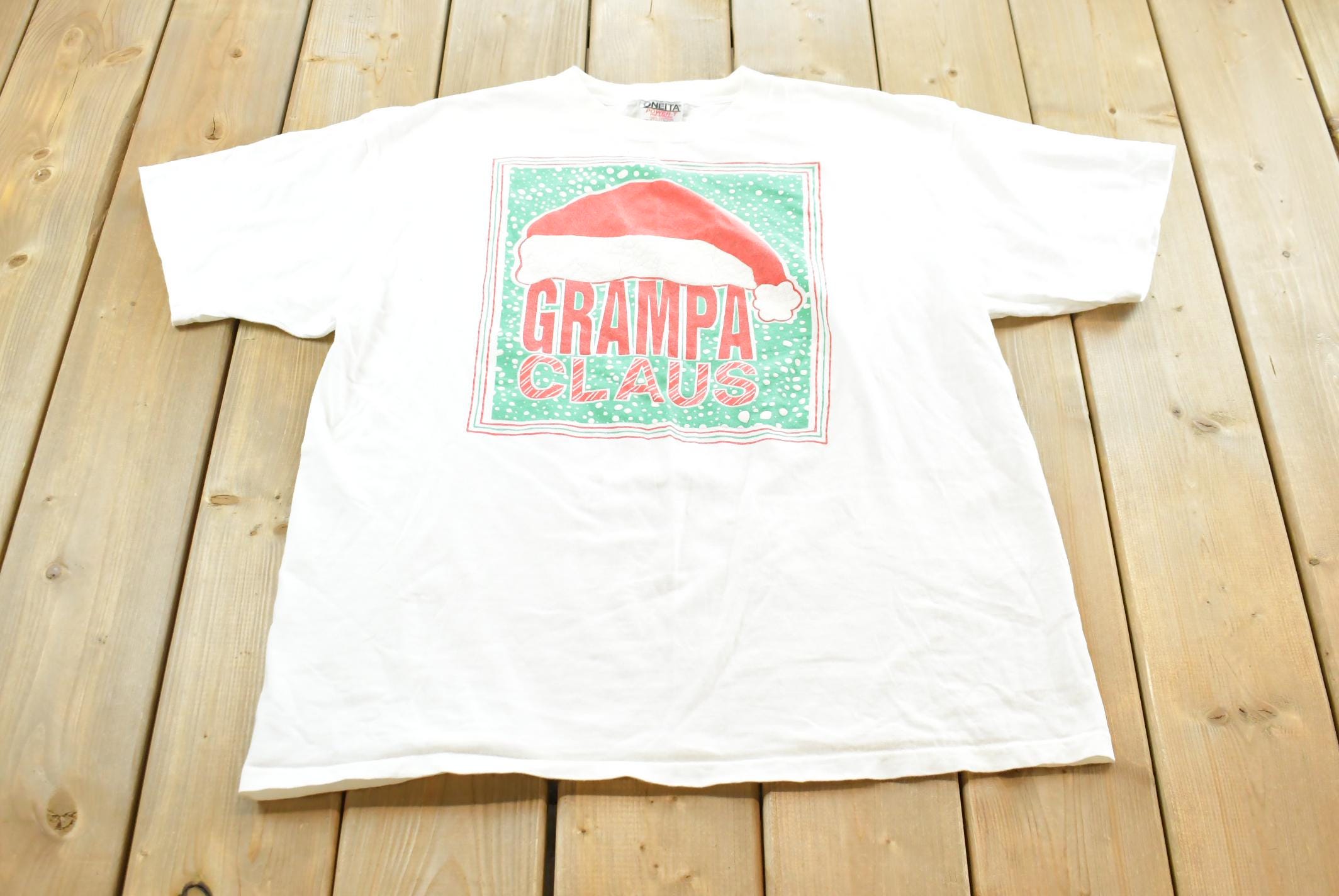Vintage 1990s Grampa Claus Santa Claus Graphic T-Shirt Mens XL