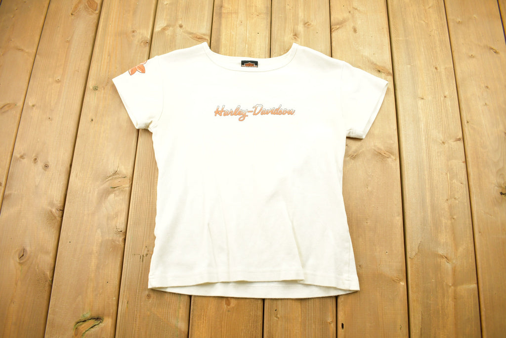 Vintage 1990s Harley Davidson Motorcycle Women's T Shirt