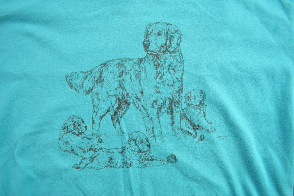 Vintage 90's Dog and Puppies Cute Animal T-Shirt