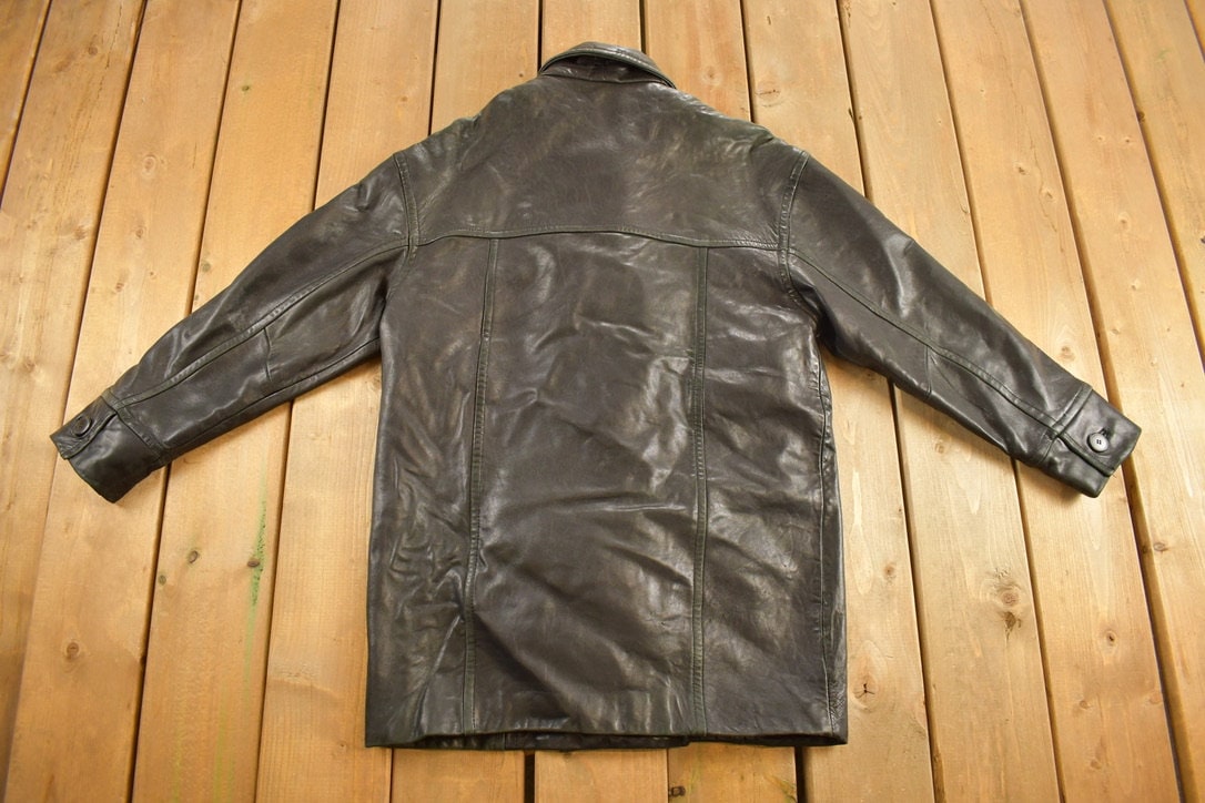 Vintage 1990s Danier Leather Trench Coat