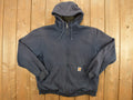Vintage Y2K Distressed Carhartt Full Zip Hoodie Sweatshirt