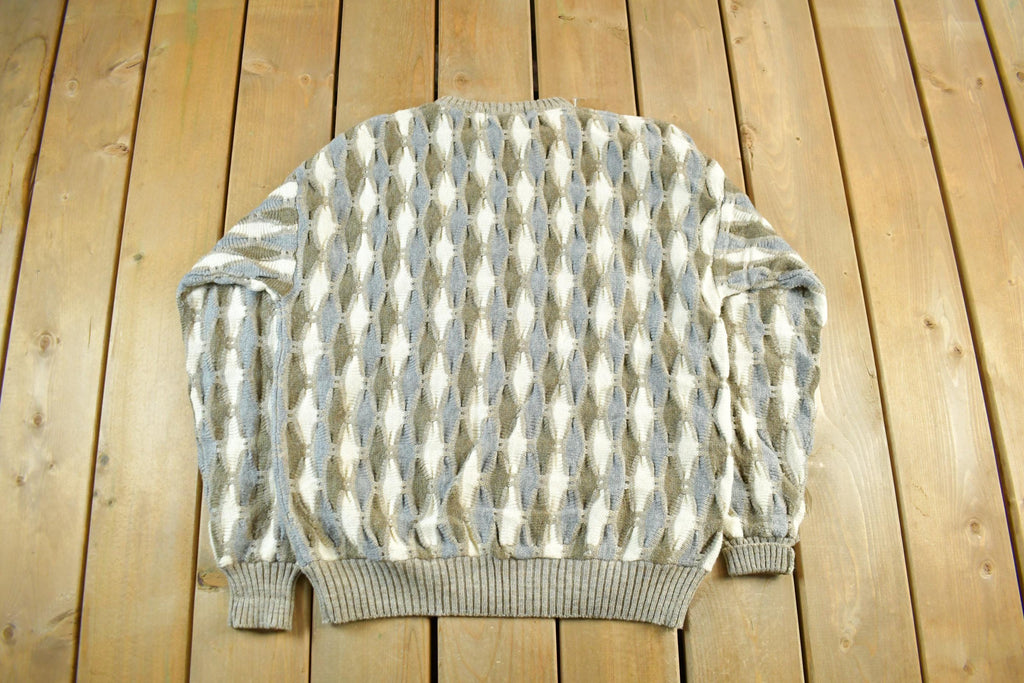 Vintage 1990s Le Tigre Knit Crewneck Sweater Men's Large